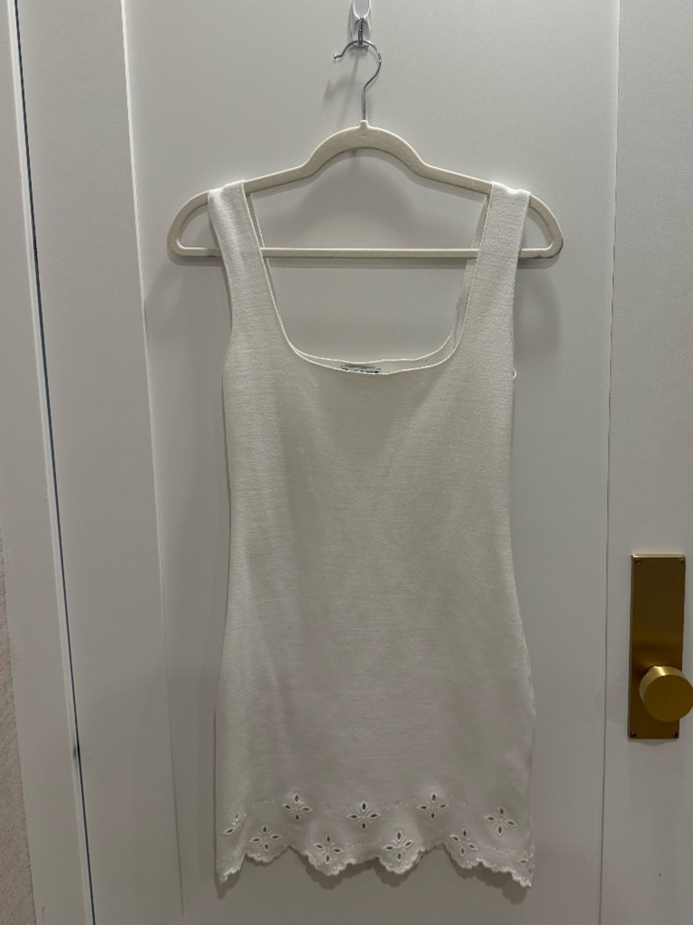 Zara White Eyelet Mini Dress